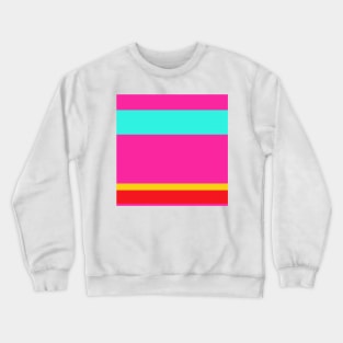 A splendid commixture of Cherry Red, Barbie Pink, Metallic Yellow and Bright Light Blue stripes. Crewneck Sweatshirt